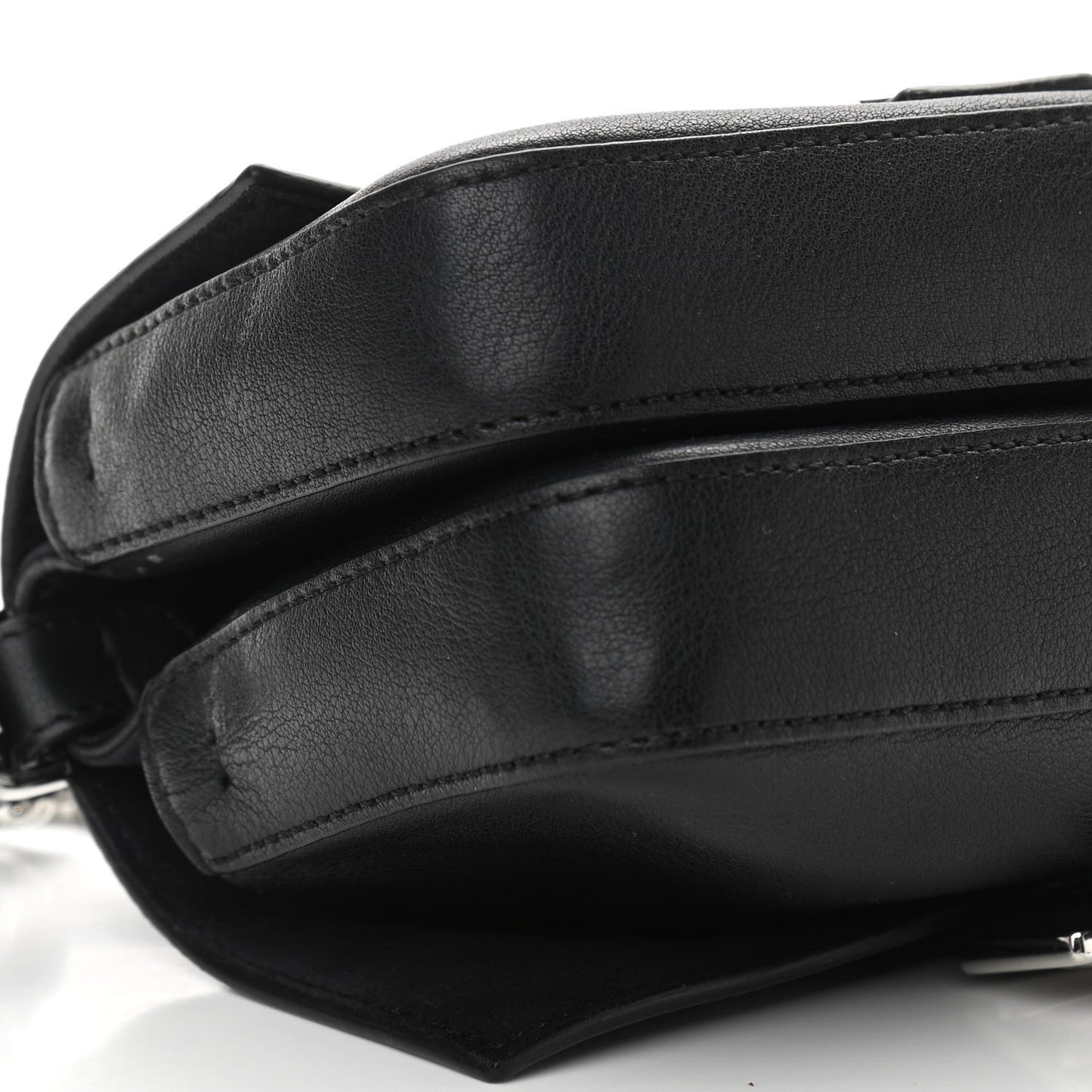 Vitello Dolce Elaphe Monster Eyes Micro Double Baguette Black Naturale