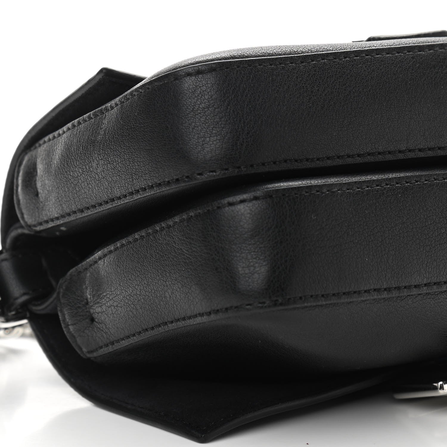 Fendi Vitello Dolce Elaphe Monster Eyes Micro Double Baguette Black Naturale 9 of 11