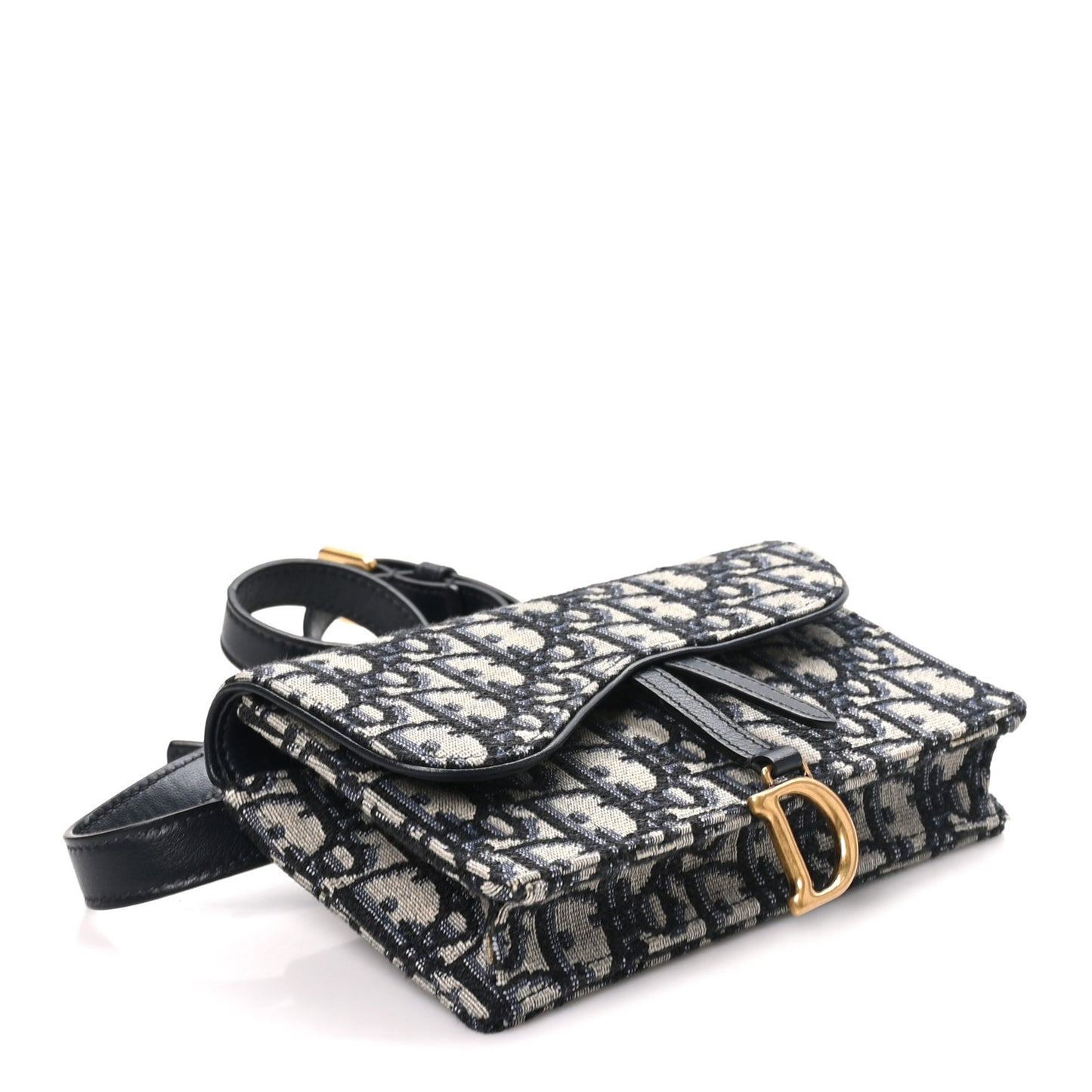 Oblique Saddle Belt Bag Blue