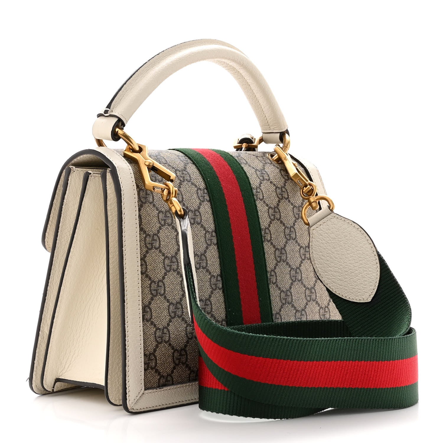 Gucci GG Supreme Monogram Small Queen Margaret Top Handle Bag White 3 of 11