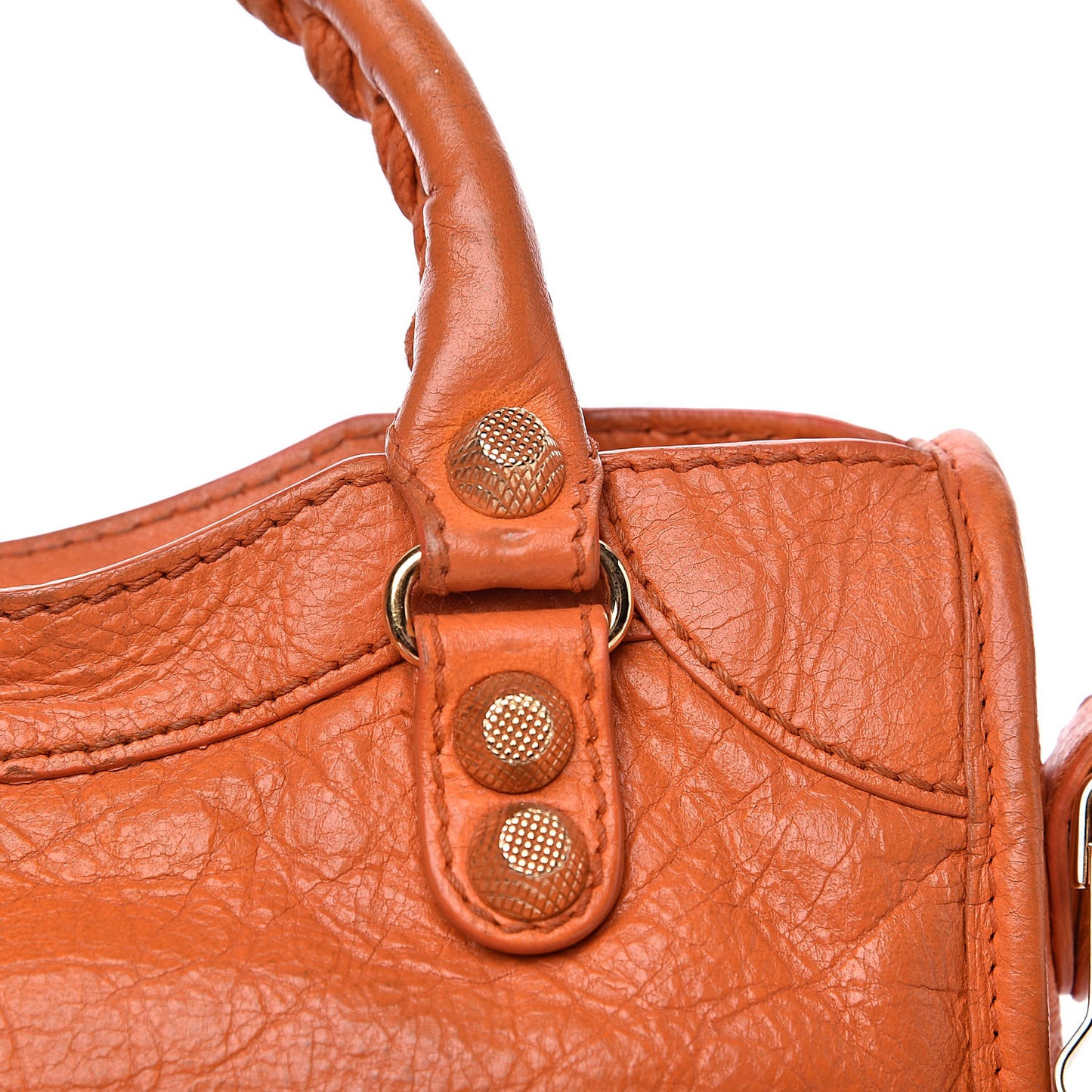 Agneau Giant 12 Gold Hardware Mini City Tangerine