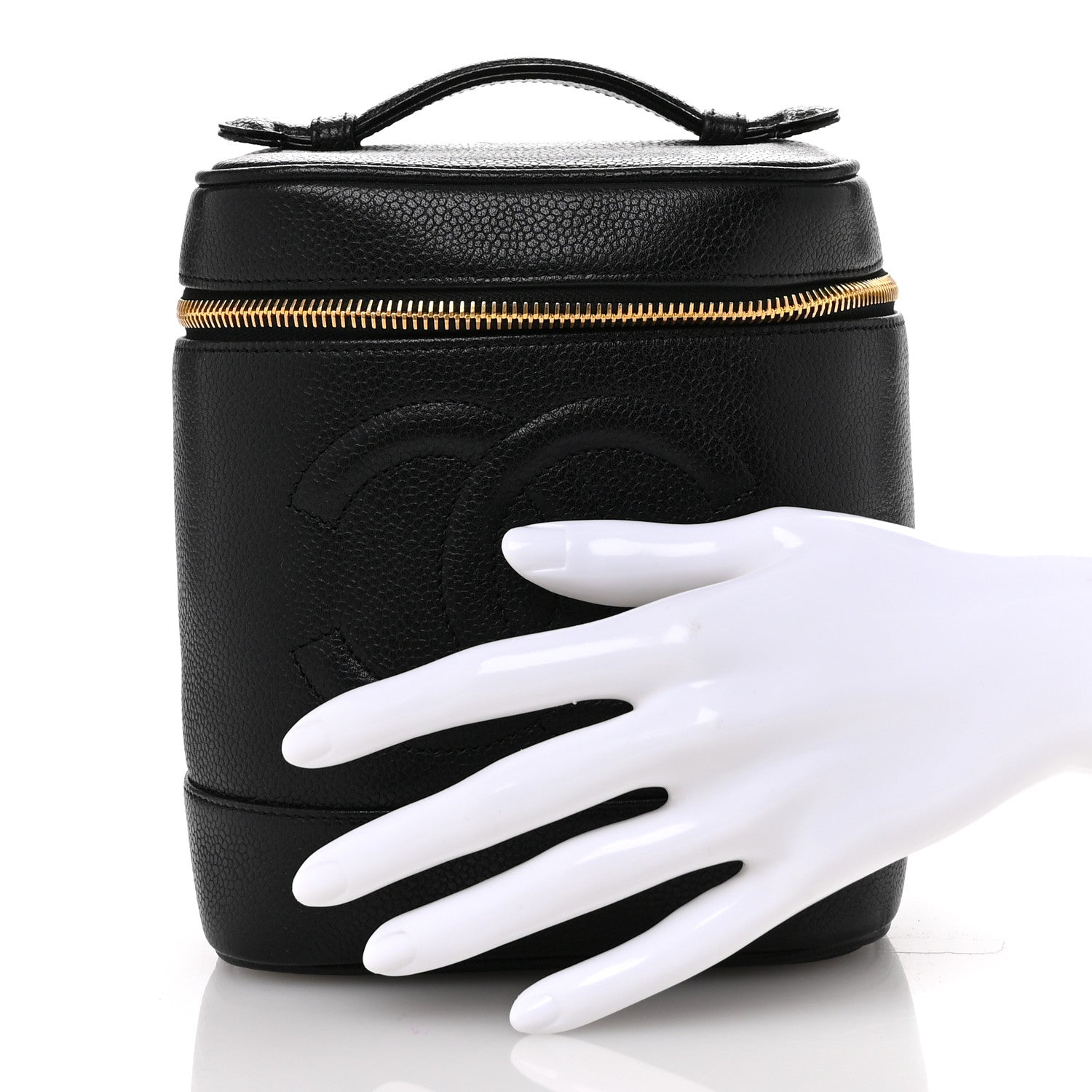 Chanel Caviar Vanity Cosmetic Case Black 2 of 8
