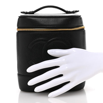 Chanel Caviar Vanity Cosmetic Case Black 2 of 8
