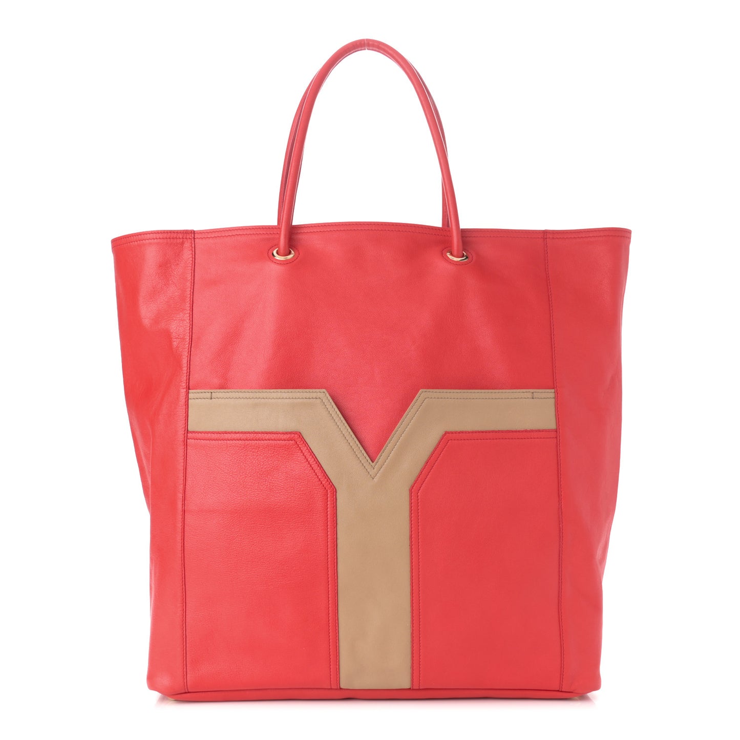 Calfskin Lucky Chyc Tote Red
