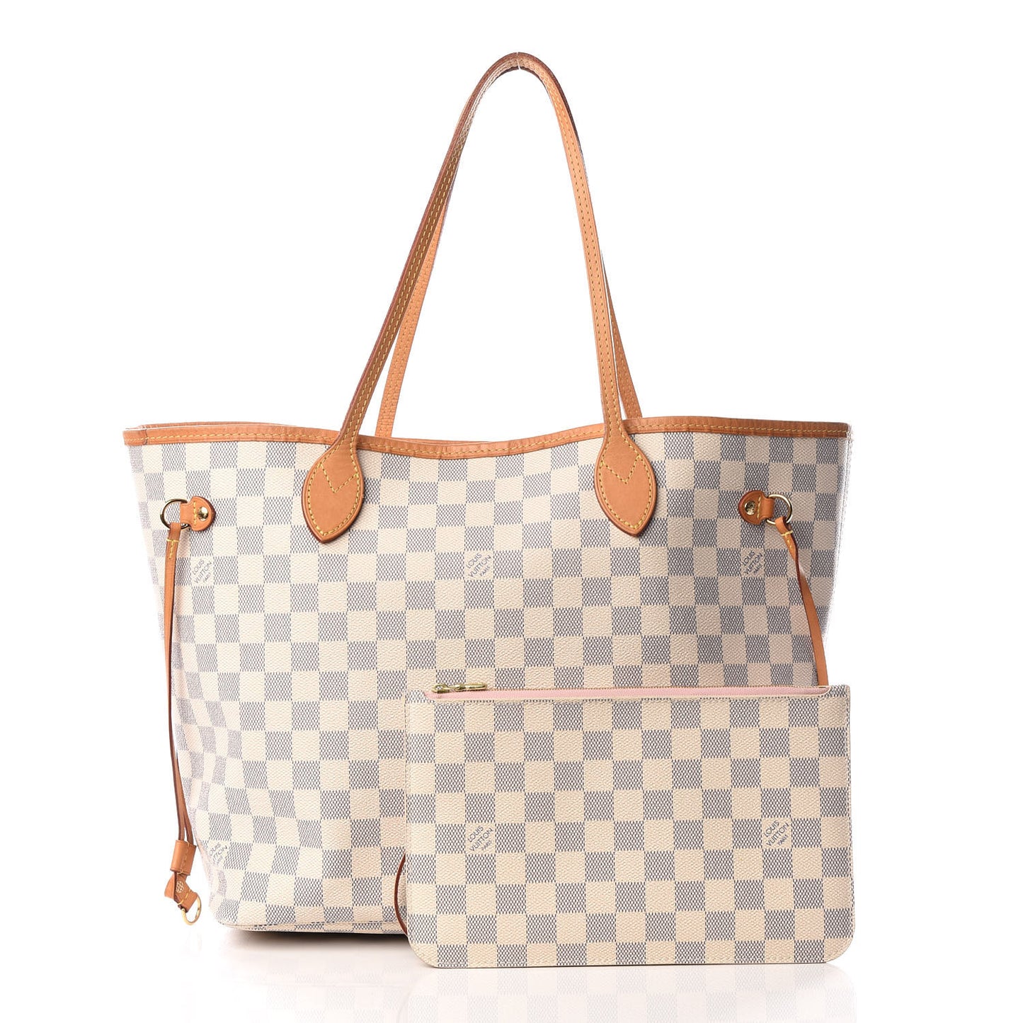 Damier Azur Neo Neverfull MM Rose Ballerine