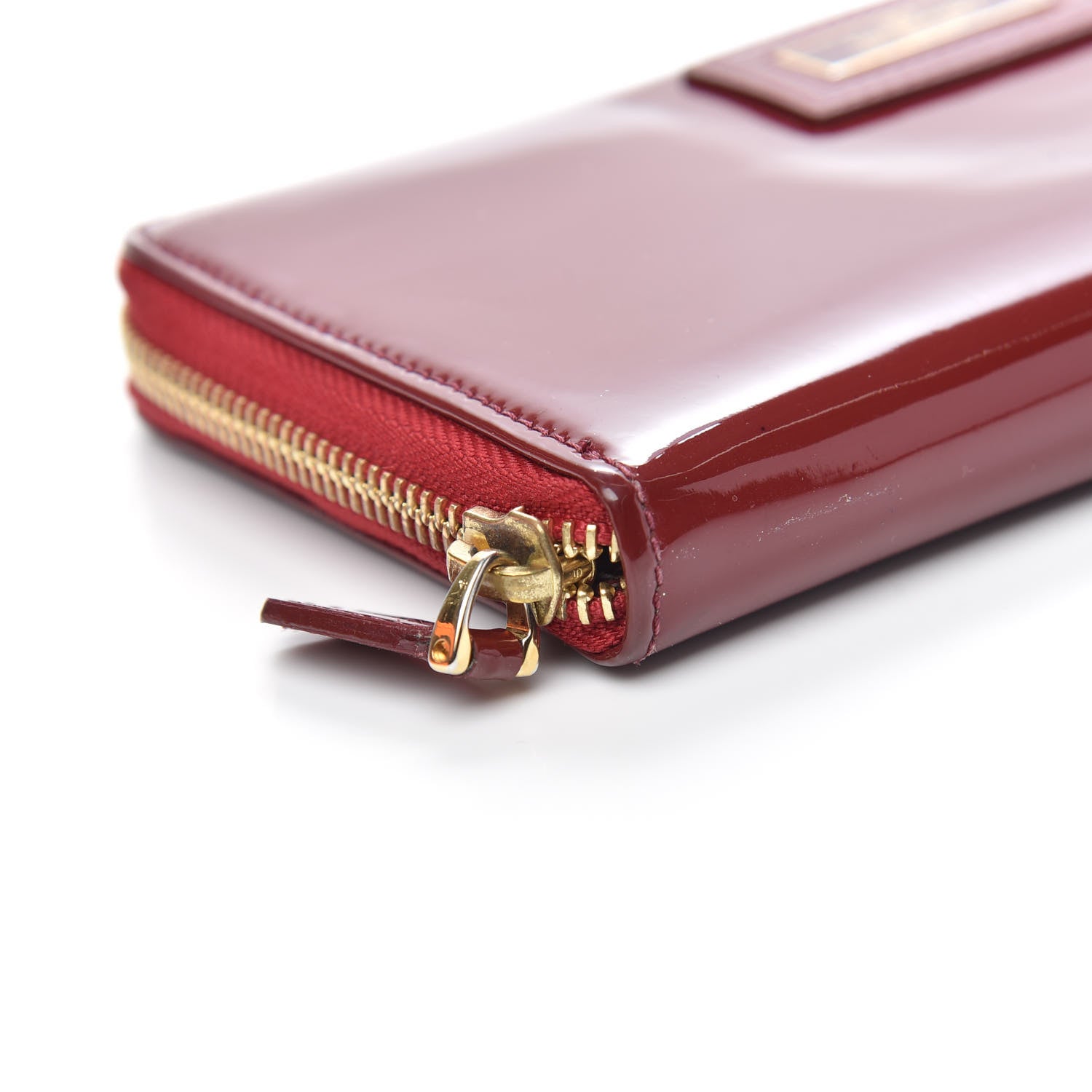 Valentino Garavani Patent Zip Around Wallet Red 9 of 10
