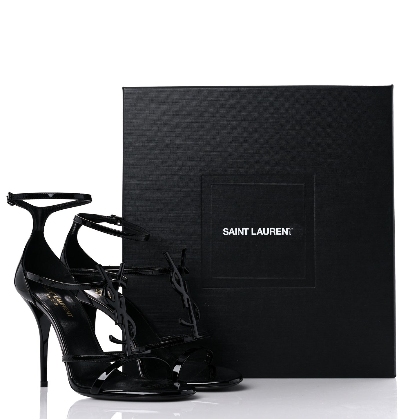 Patent Cassandra 100 Ankle Strap Sandals 38.5 Black