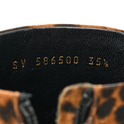 Saint Laurent Suede Lou Ankle Boots 35.5 Leopard 8 of 15