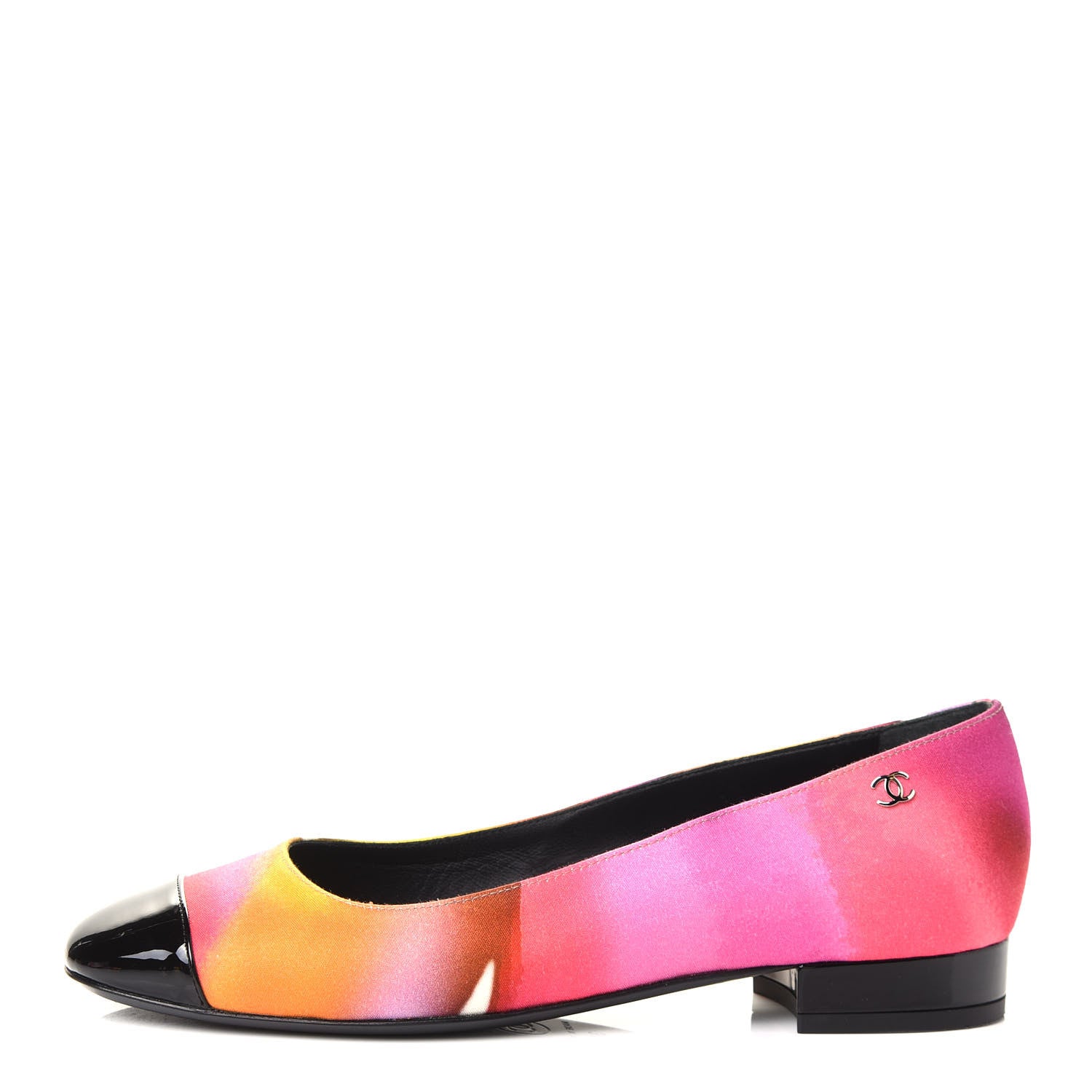 Chanel Fabric Patent Printed CC Cap Toe Ballerina Flats 36 Multicolor 3 of 18
