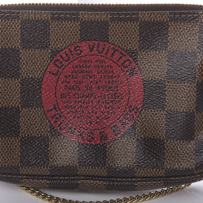 Louis Vuitton Damier Ebene Complice Trunks and Bags Mini Pochette Accessories Red 10 of 10