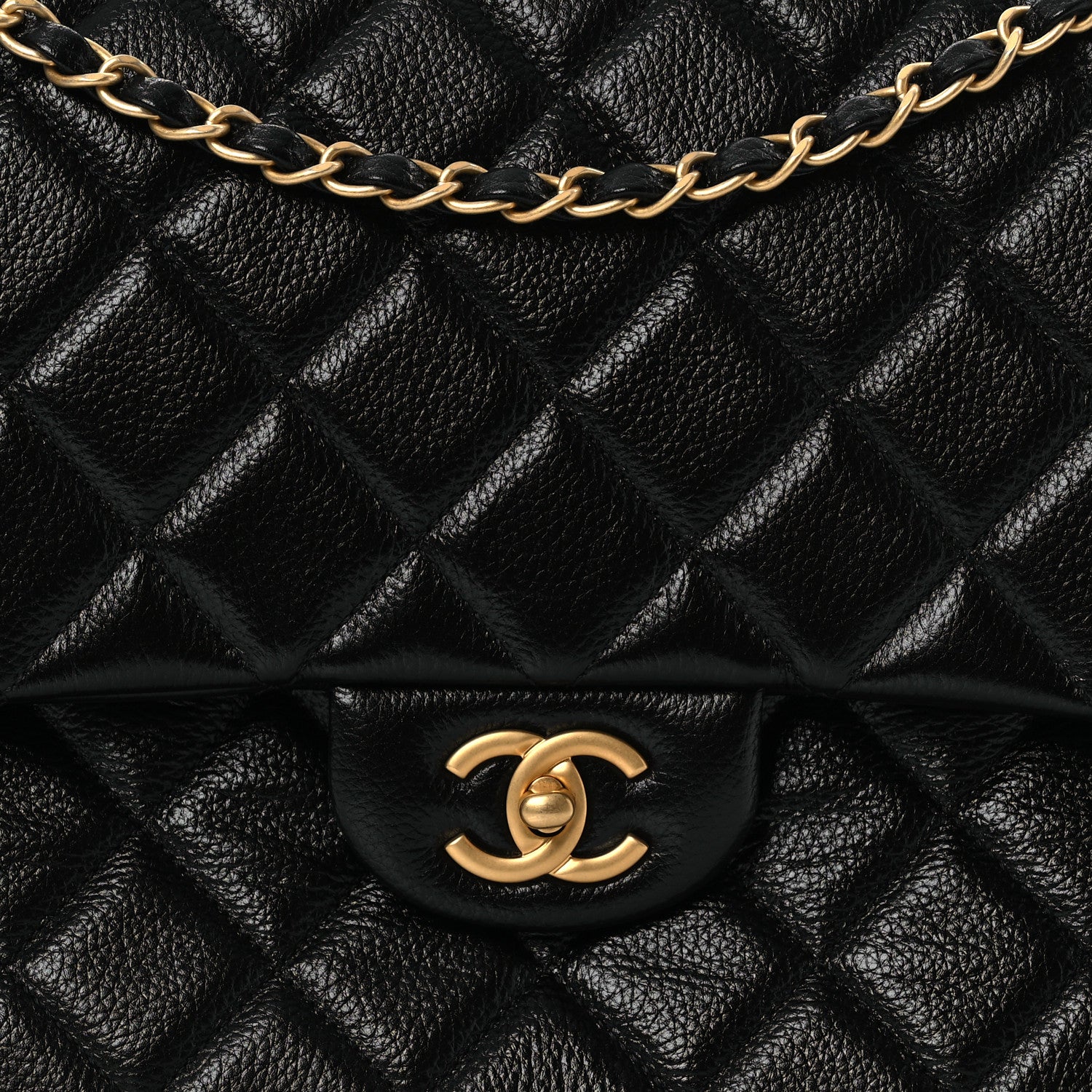 Chanel Grained Calfskin Quilted XXL Travel Flap Bag Black 10 of 12