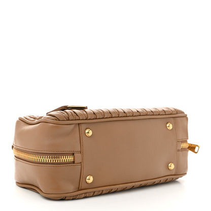 Miu Miu Nappa Matelasse Large Arcadie Top Handle Bag Caramel 4 of 10