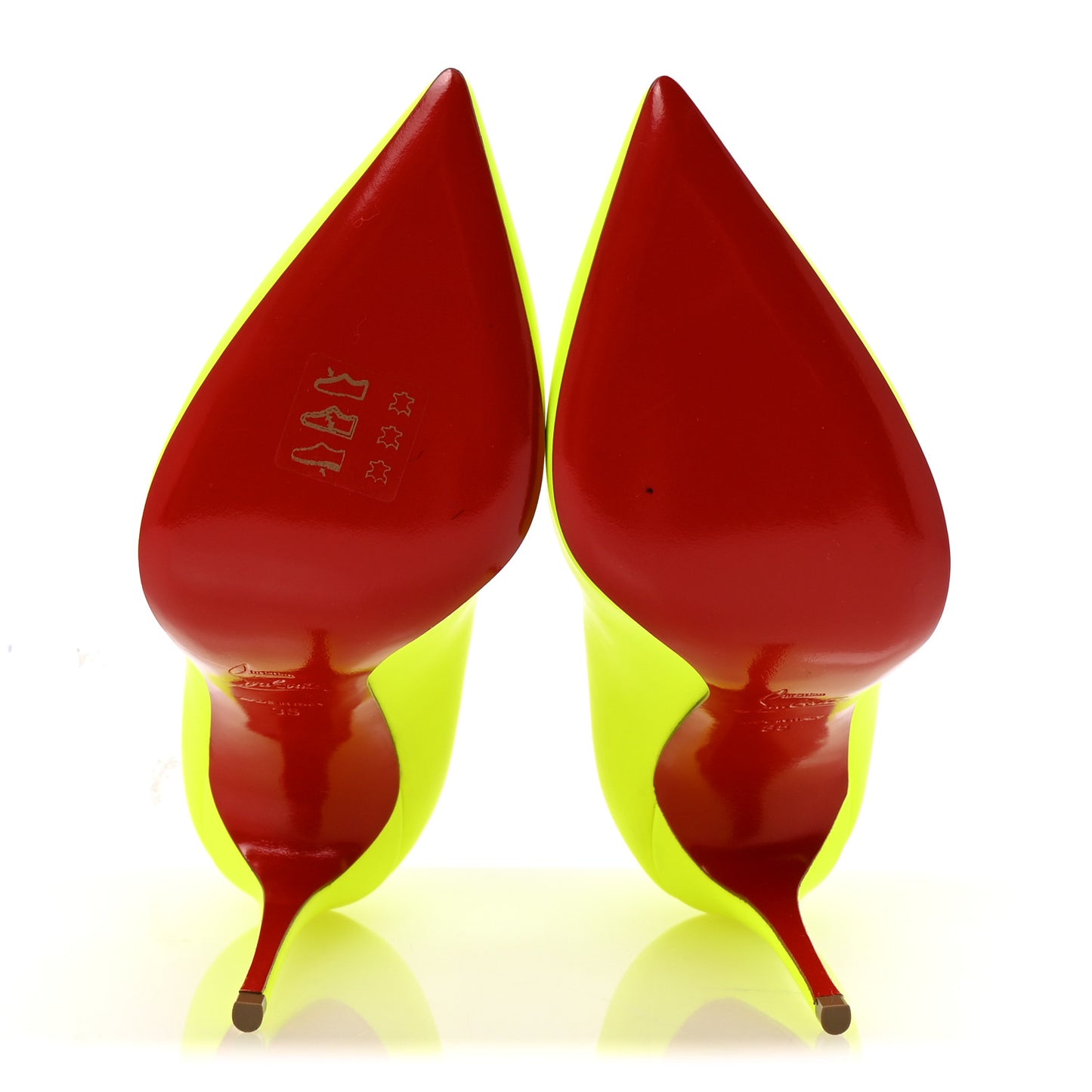 Calfskin Hot Chick 100 Pumps 35 Fluo Yellow