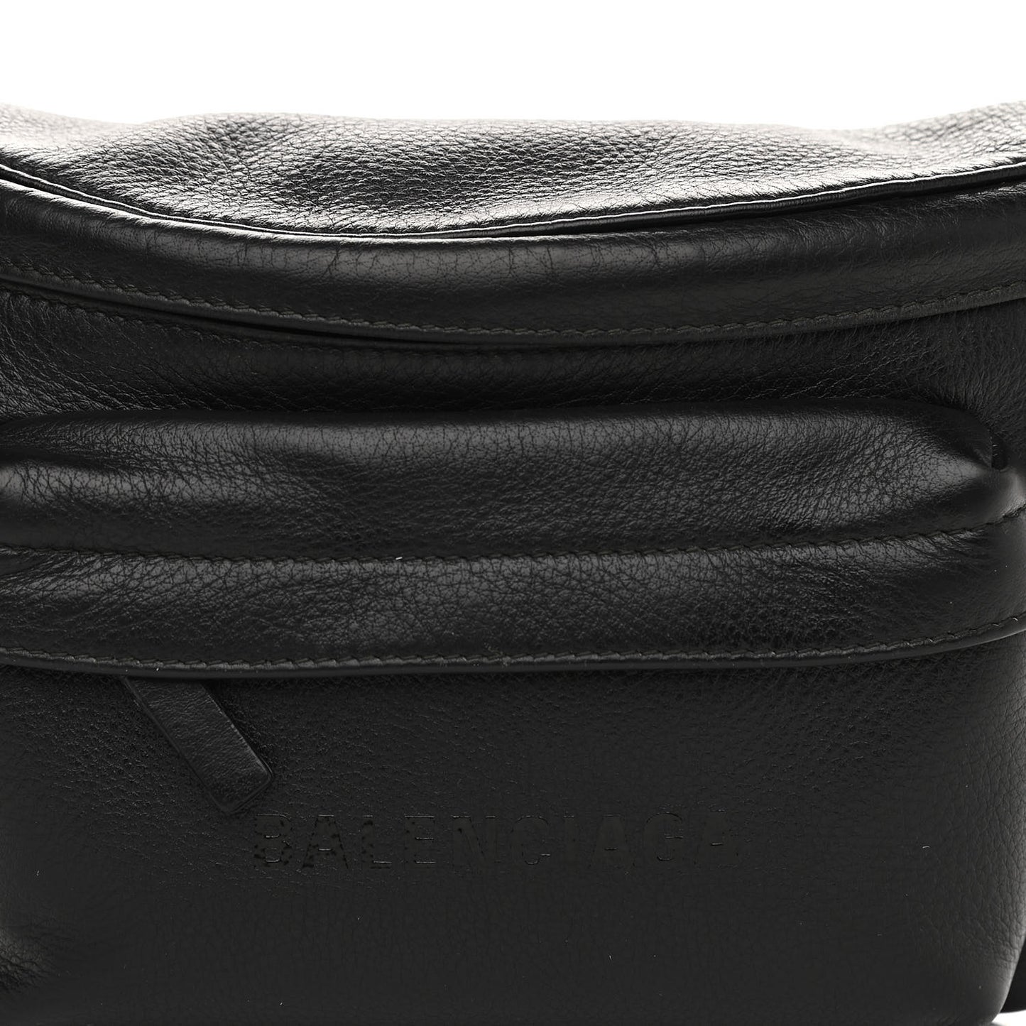 Smooth Calfskin Logo Large Everyday Beltpack Black