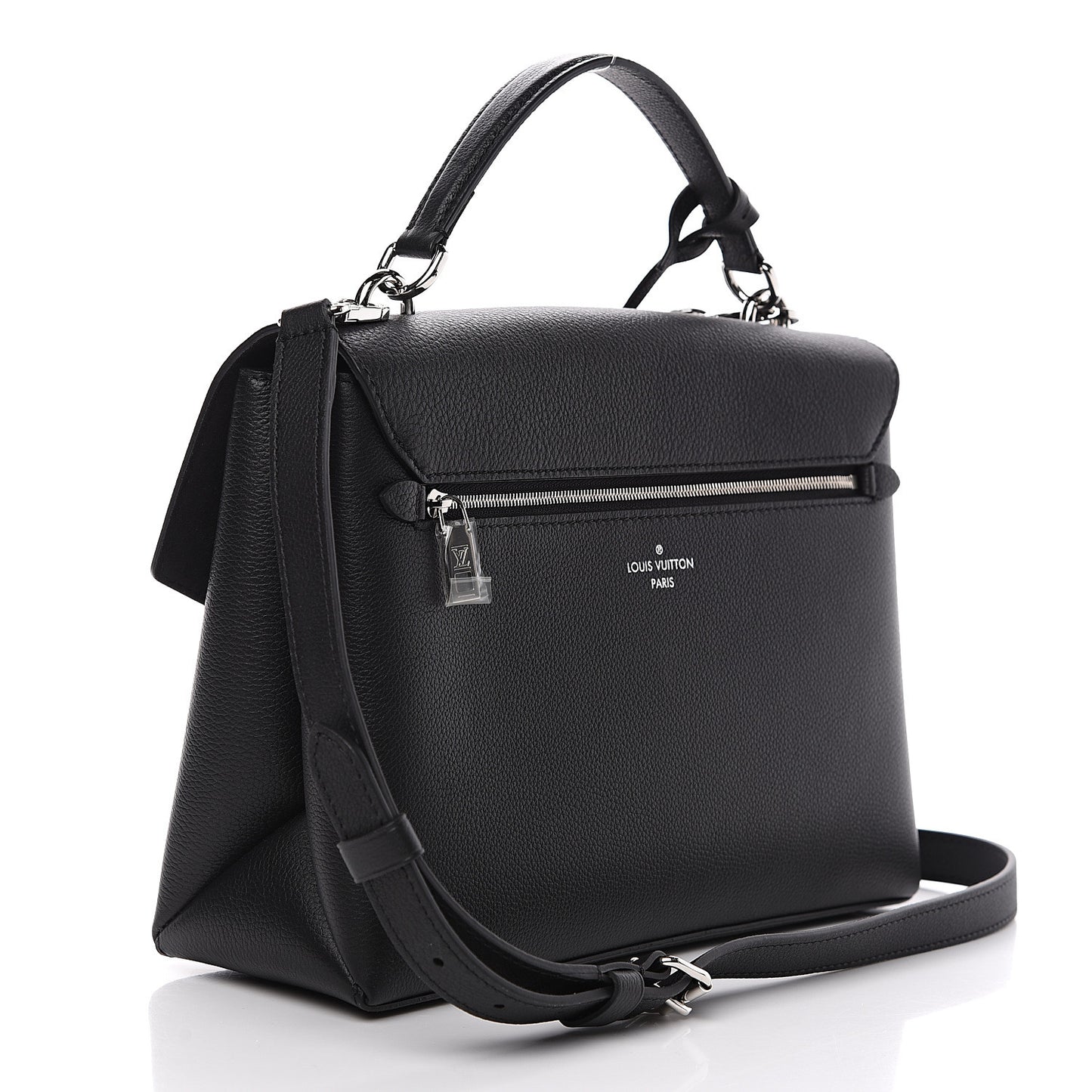 Soft Calfskin My Lockme Top Handle Black