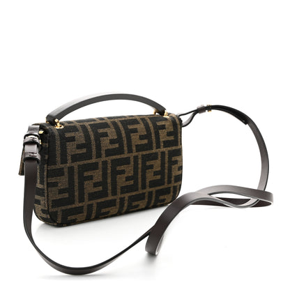 Fendi Fabric Jacquard FF 1974 Phone Baguette Tobacco Moro 3 of 10