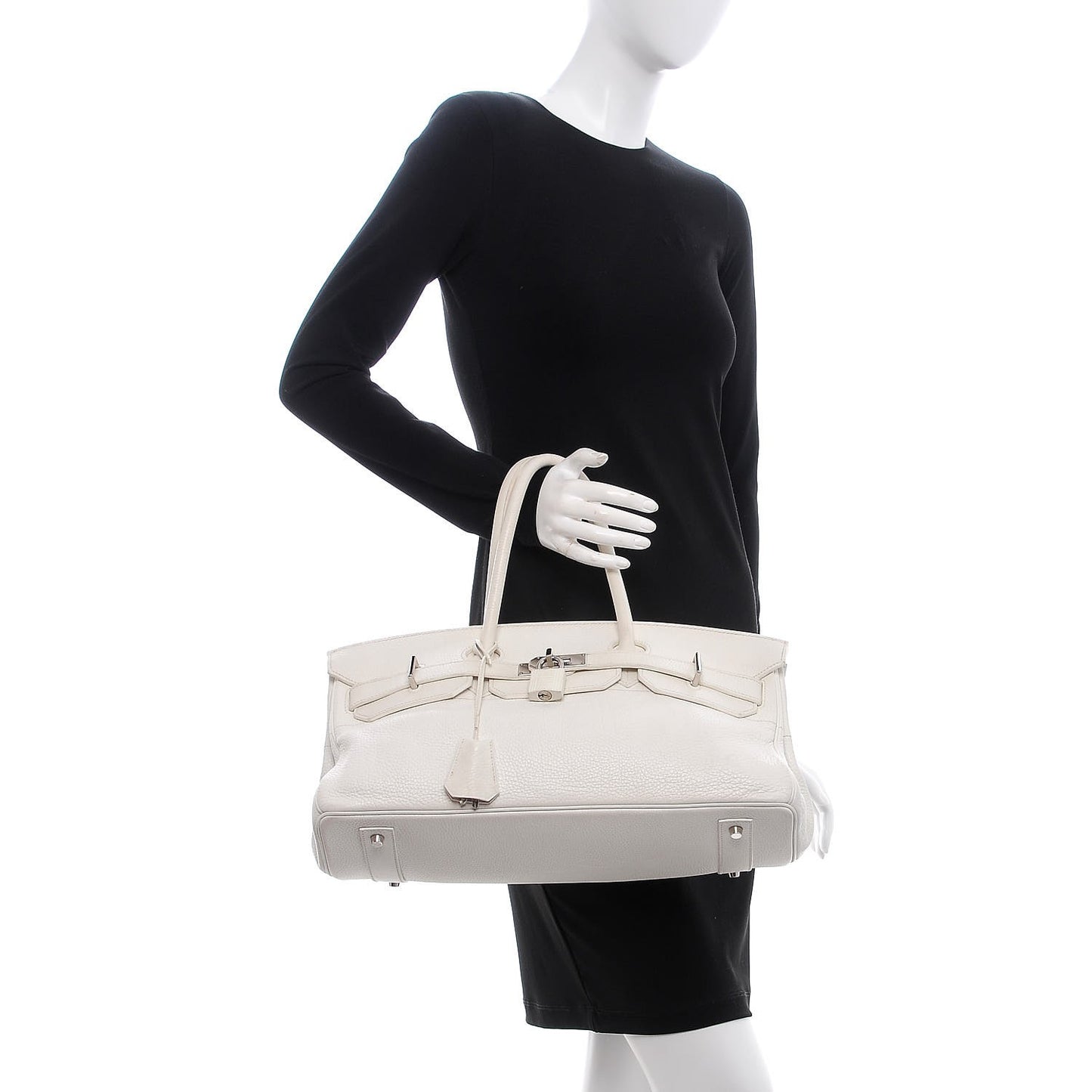 Taurillon Clemence JPG Birkin 42 White