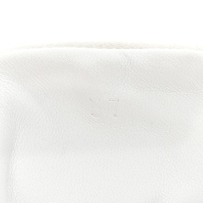 Hermes Calfskin Suede Goatskin Bouncing Sneakers 37 White 8 of 11