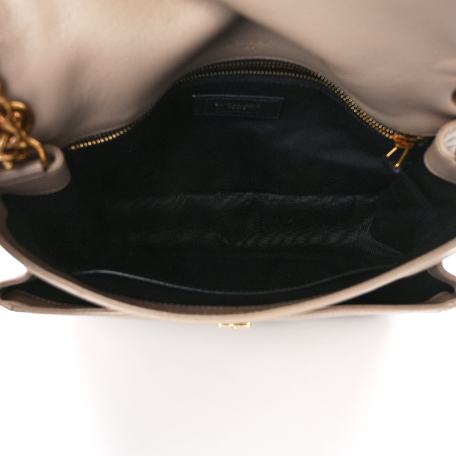 Saint Laurent Lambskin Matelasse Monogram Medium Niki Chain Satchel Dark Beige 5 of 16