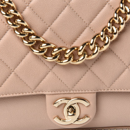 Chanel Caviar Quilted Large Studded Flap Beige 10 of 11