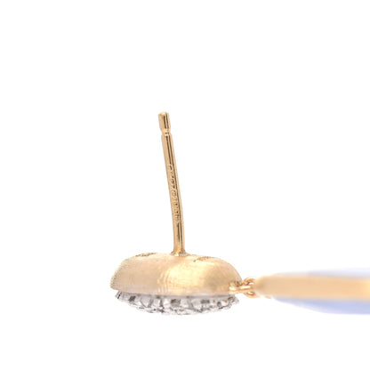 Marco Bicego 18K Yellow Gold Diamond Chalcedony Siviglia Drop Earrings 5 of 5