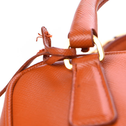 Prada Saffiano Lux Mini Top Handle Crossbody Bag Papaya 8 of 11