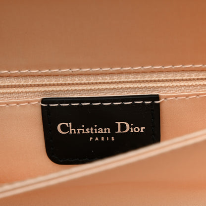 Christian Dior Patent Calfskin D Trick Shoulder Bag Black White 6 of 12