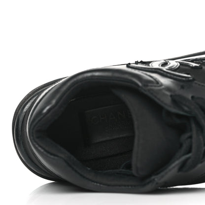 Chanel Lambskin Fabric CC Uniform Sneakers 39.5 Black 7 of 8