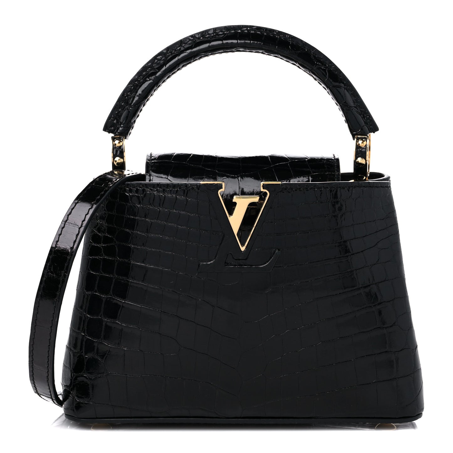 Crocodile Mini Capucines Black