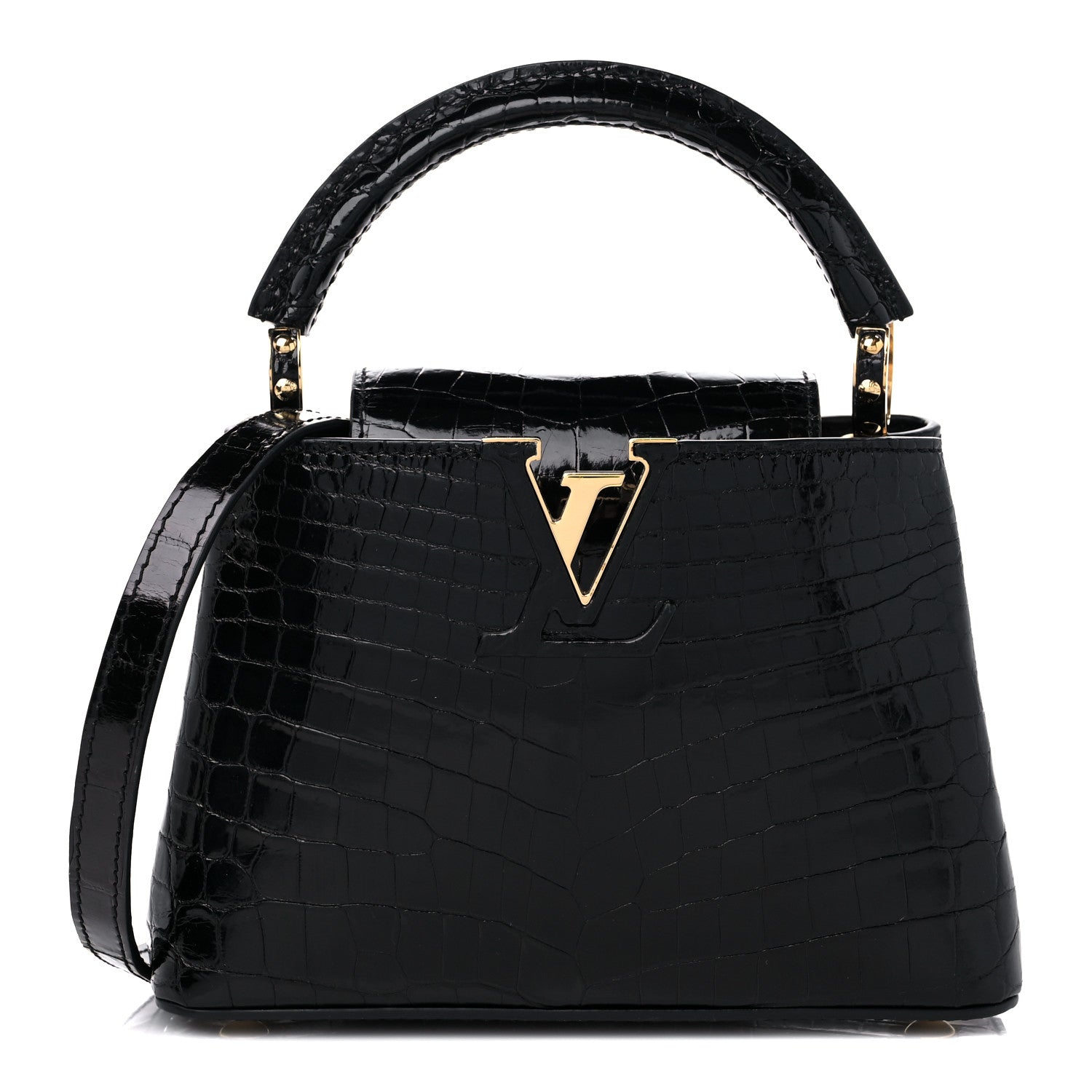 Louis Vuitton Crocodile Mini Capucines Black 1 of 11