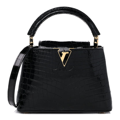 Louis Vuitton Crocodile Mini Capucines Black 1 of 11