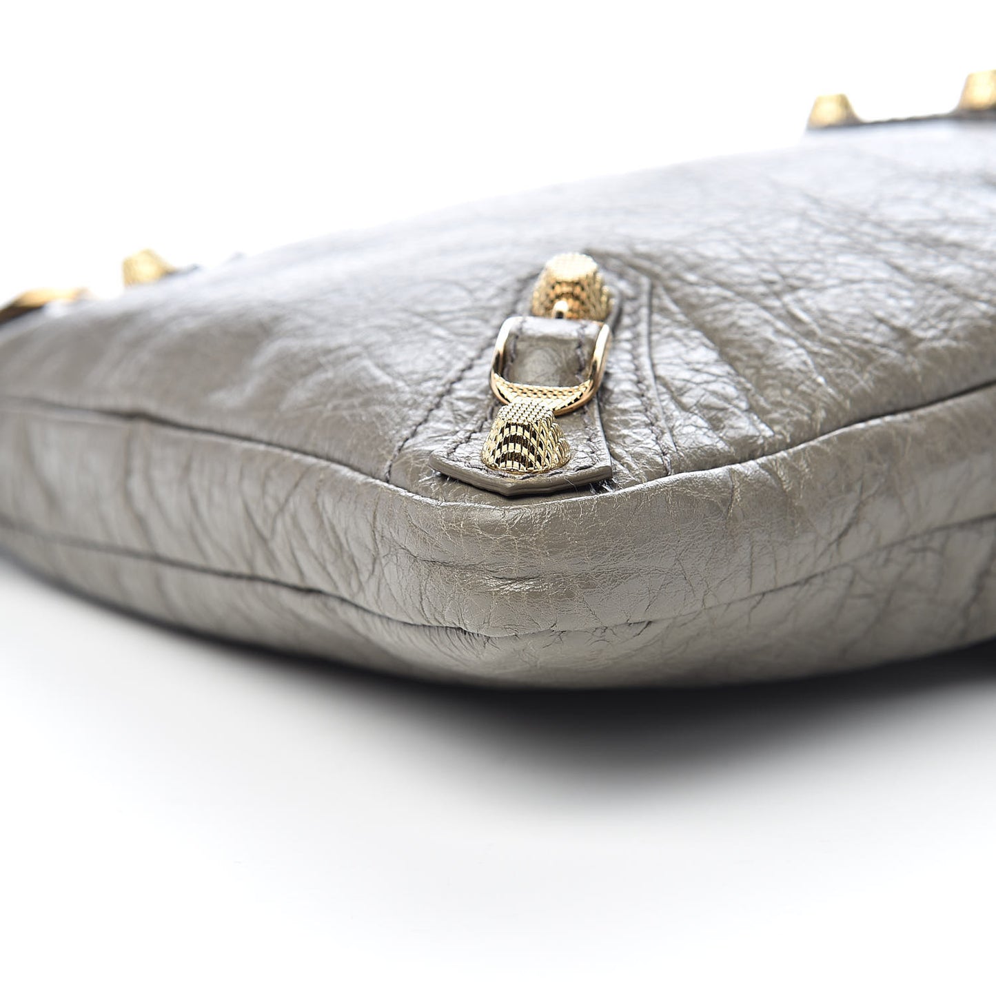 Agneau Giant 12 Gold Hardware Flat Crossbody Beige Liege