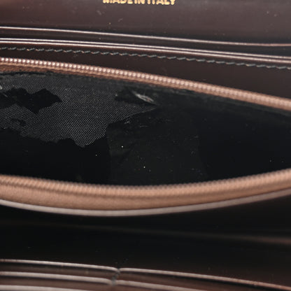 Burberry Haymarket Check Large Zip Around Wallet Brown 9 of 9