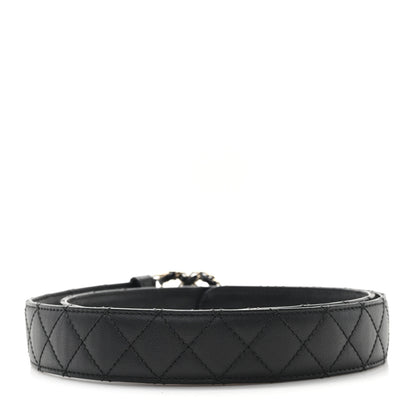 Chanel Calfskin Quilted CC Chain Belt 95 38 Black 2 of 6