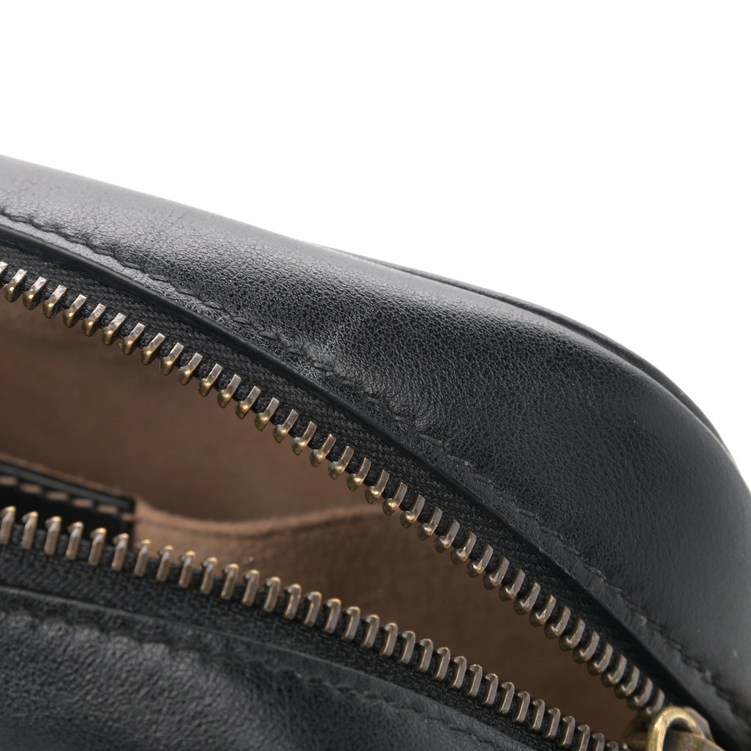 Gucci Calfskin Matelasse Mini GG Marmont Chain Shoulder Bag Black 11 of 13