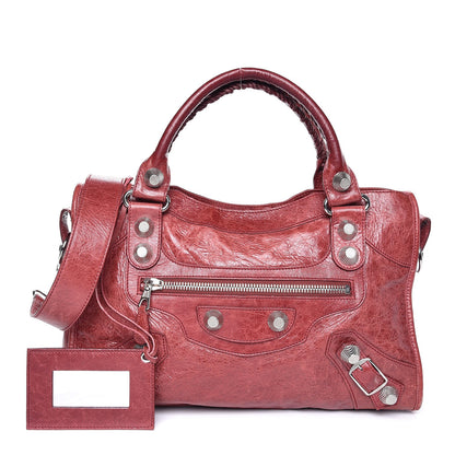 Balenciaga Agneau Giant 21 Silver Hardware City Pourpre 1 of 12