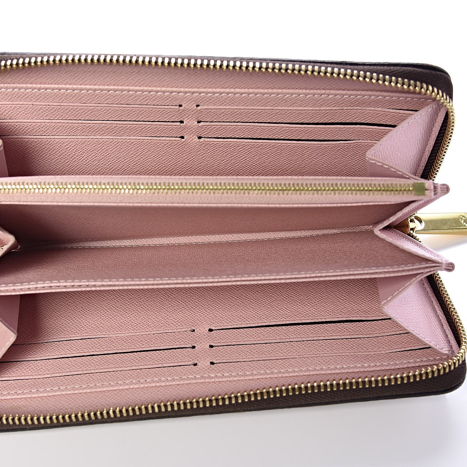 Louis Vuitton Damier Ebene Zippy Wallet Rose Ballerine 5 of 10