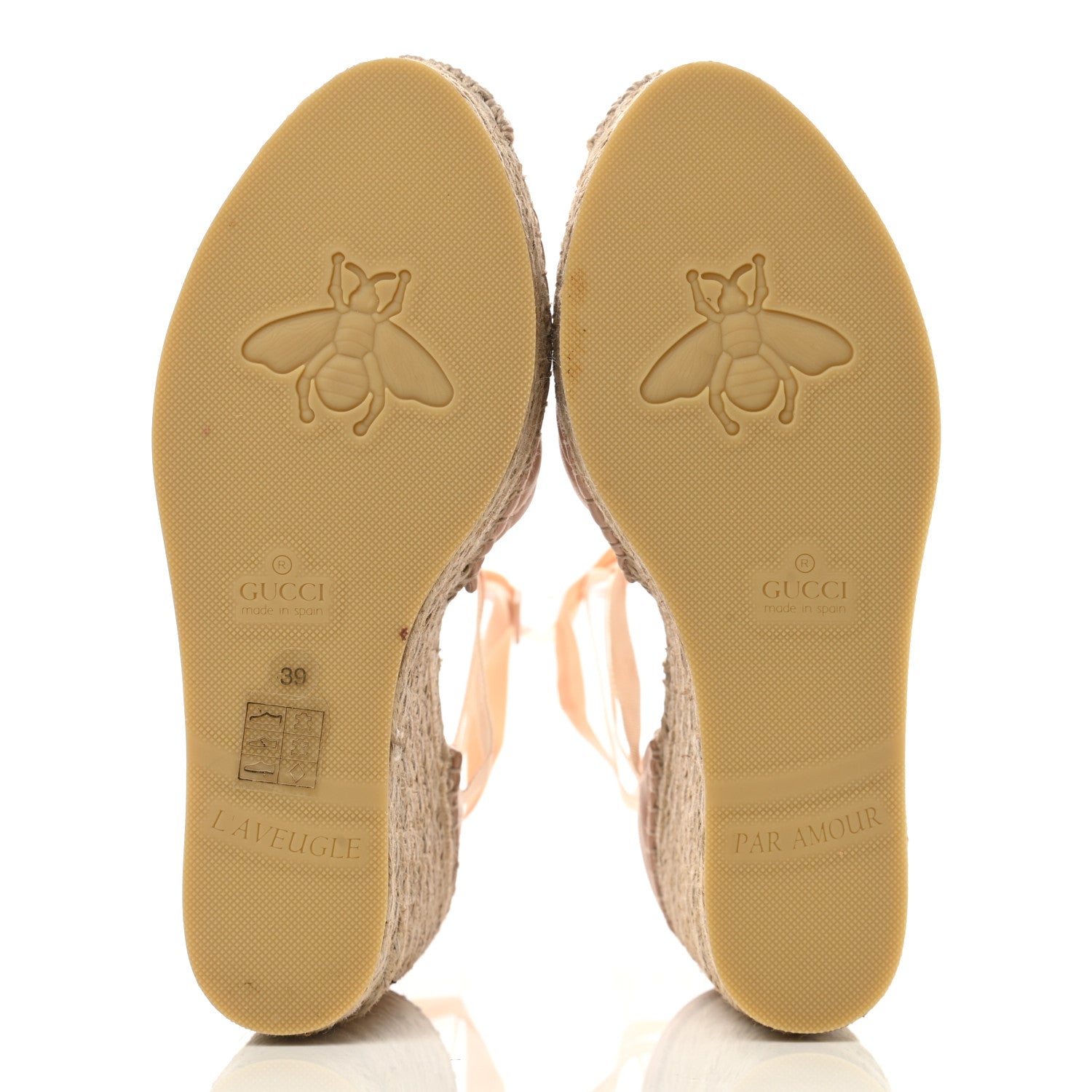 Gucci Nappa Matelasse GG Marmont Ankle Wrap Platform 35/120mm Espadrille Wedges 39 Skin Rose 5 of 15