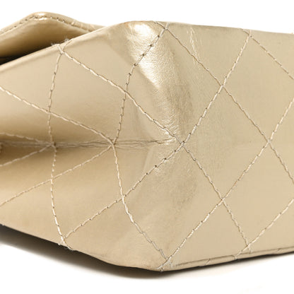 Chanel Metallic Aged Calfskin Quilted 2.55 Reissue 226 Flap Pale Gold 9 of 11