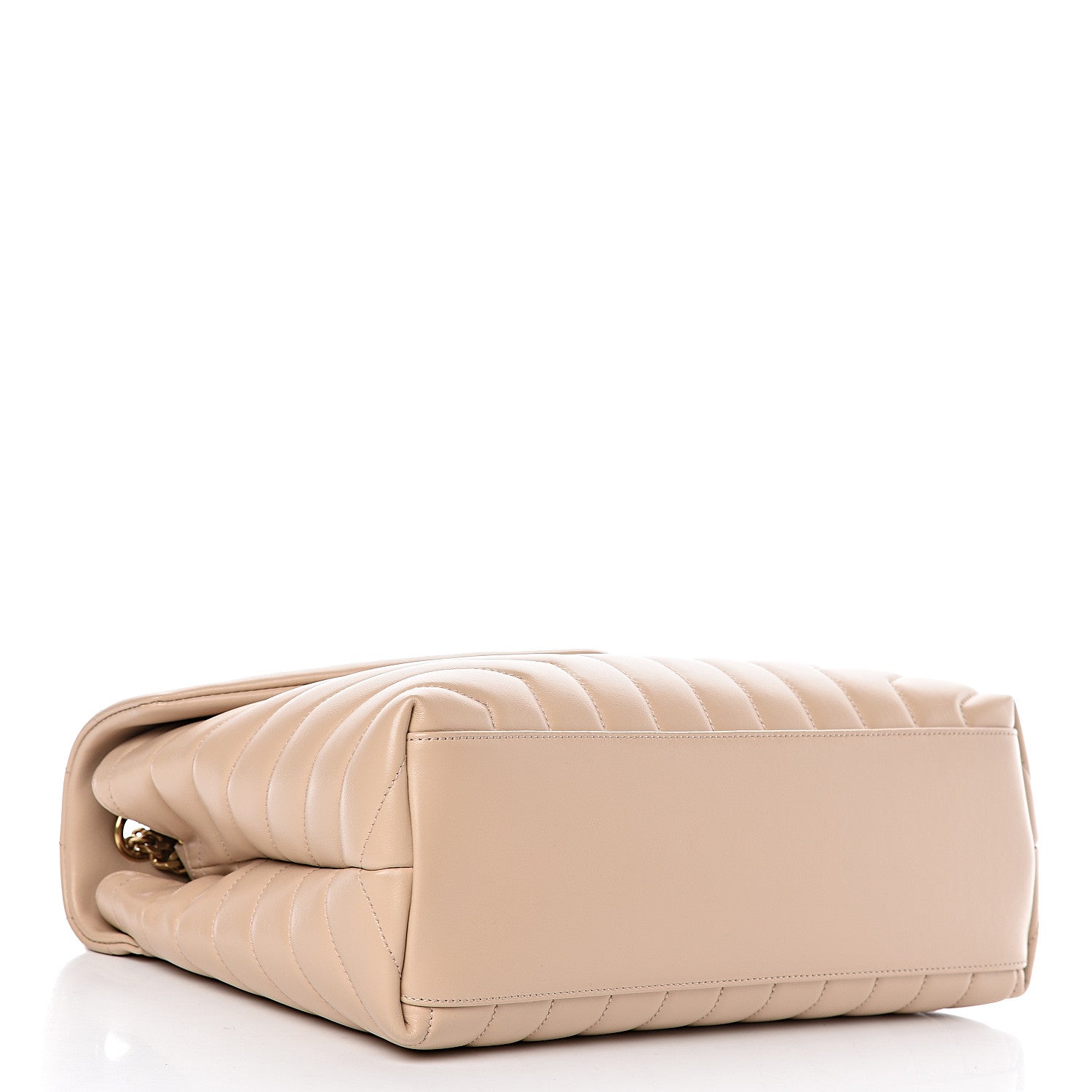 Saint Laurent Calfskin Y Quilted Monogram Medium Loulou Chain Satchel Nude Powder 4 of 11