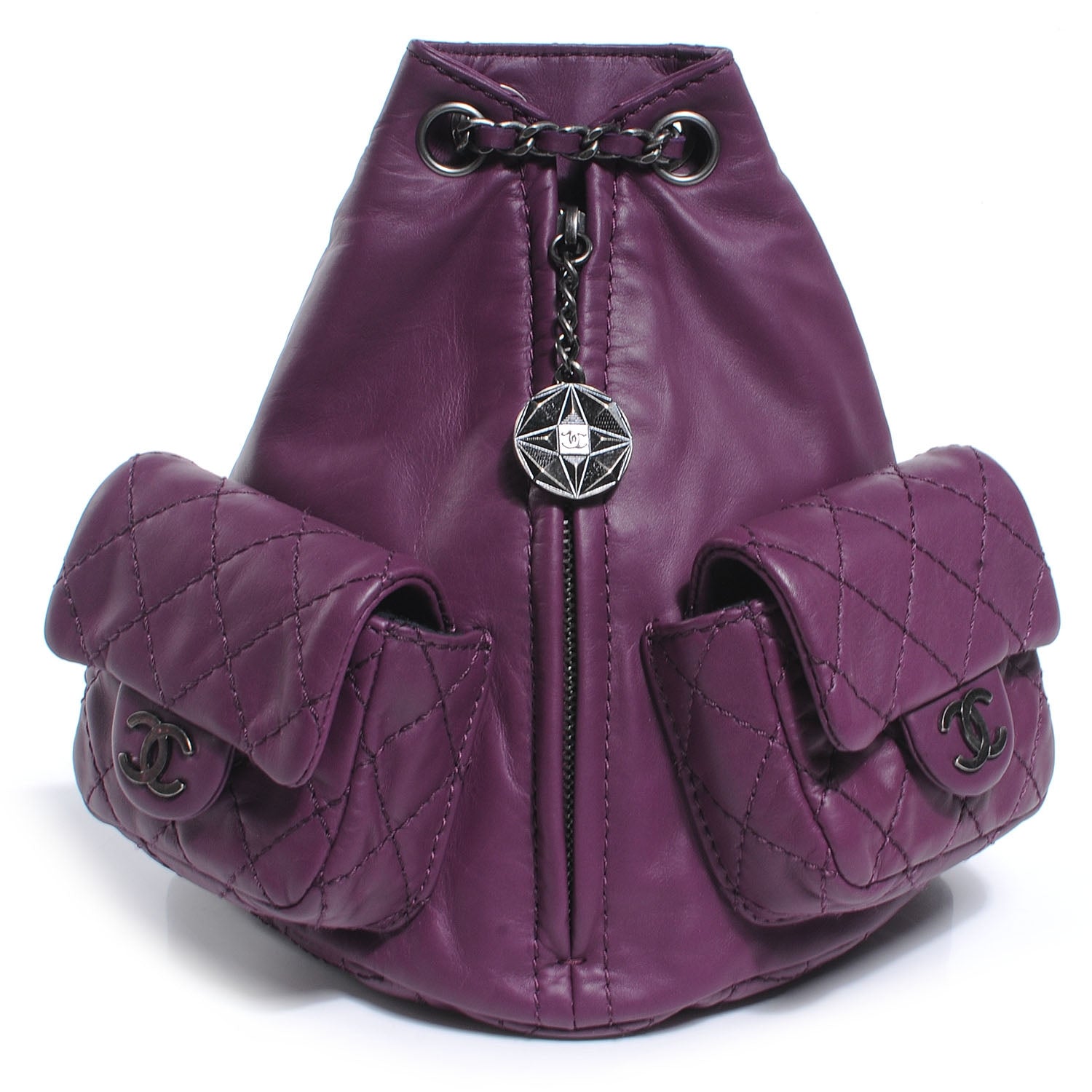 Chanel Lambskin Mini Backpack Purple 1 of 7