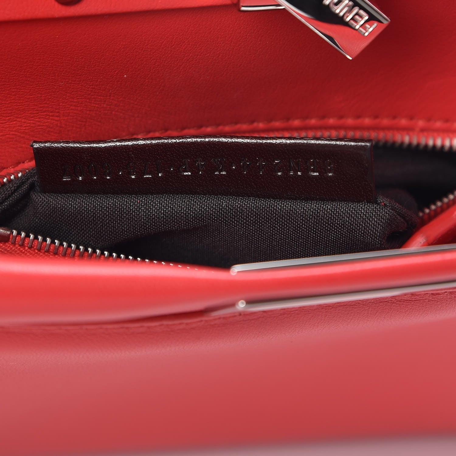 Fendi Nappa Mini Peekaboo Iconic Satchel Fiamma 8 of 12