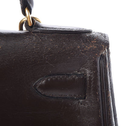 Hermes Box Kelly Retourne 28 Chocolate 34 of 45