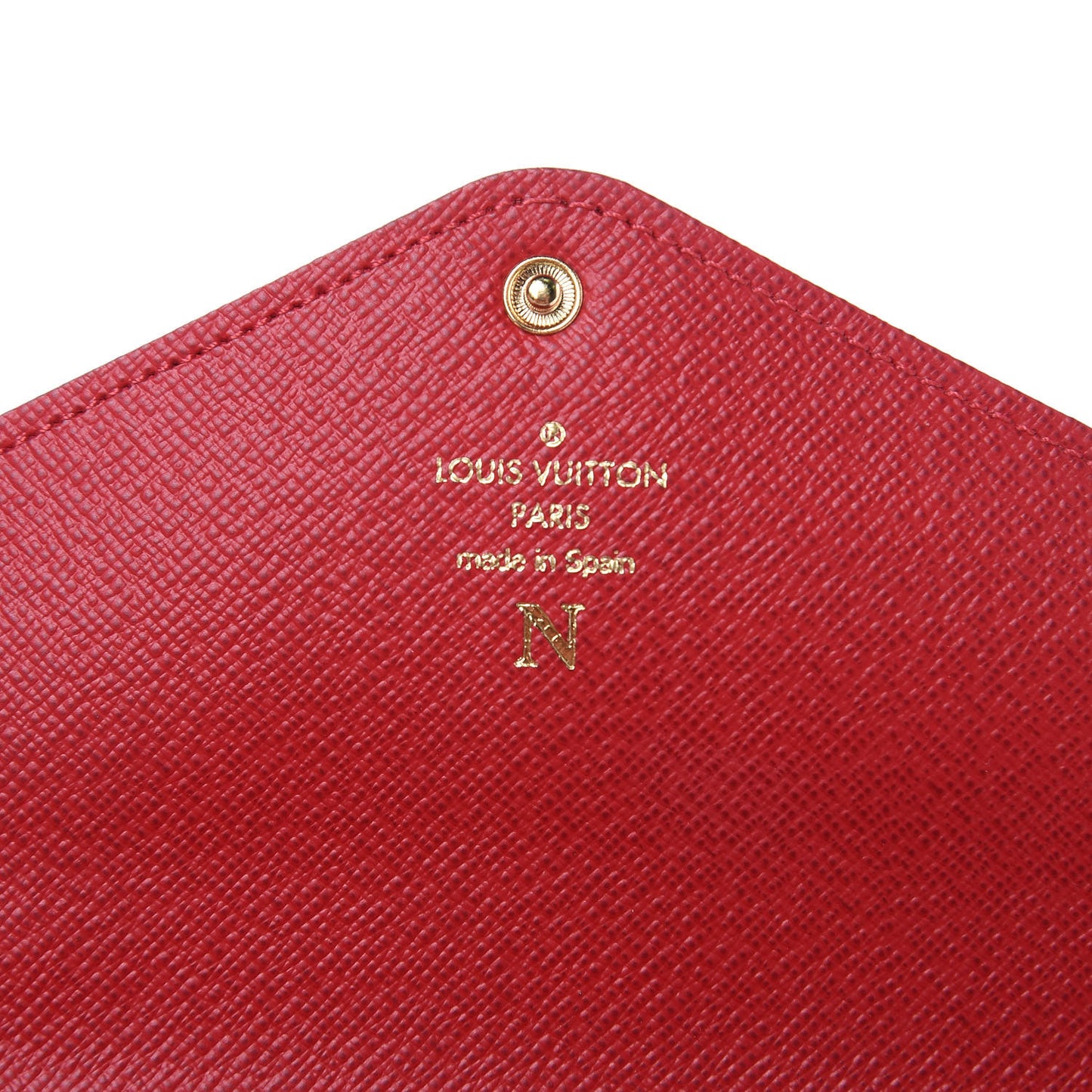 Damier Ebene Josephine Wallet Red