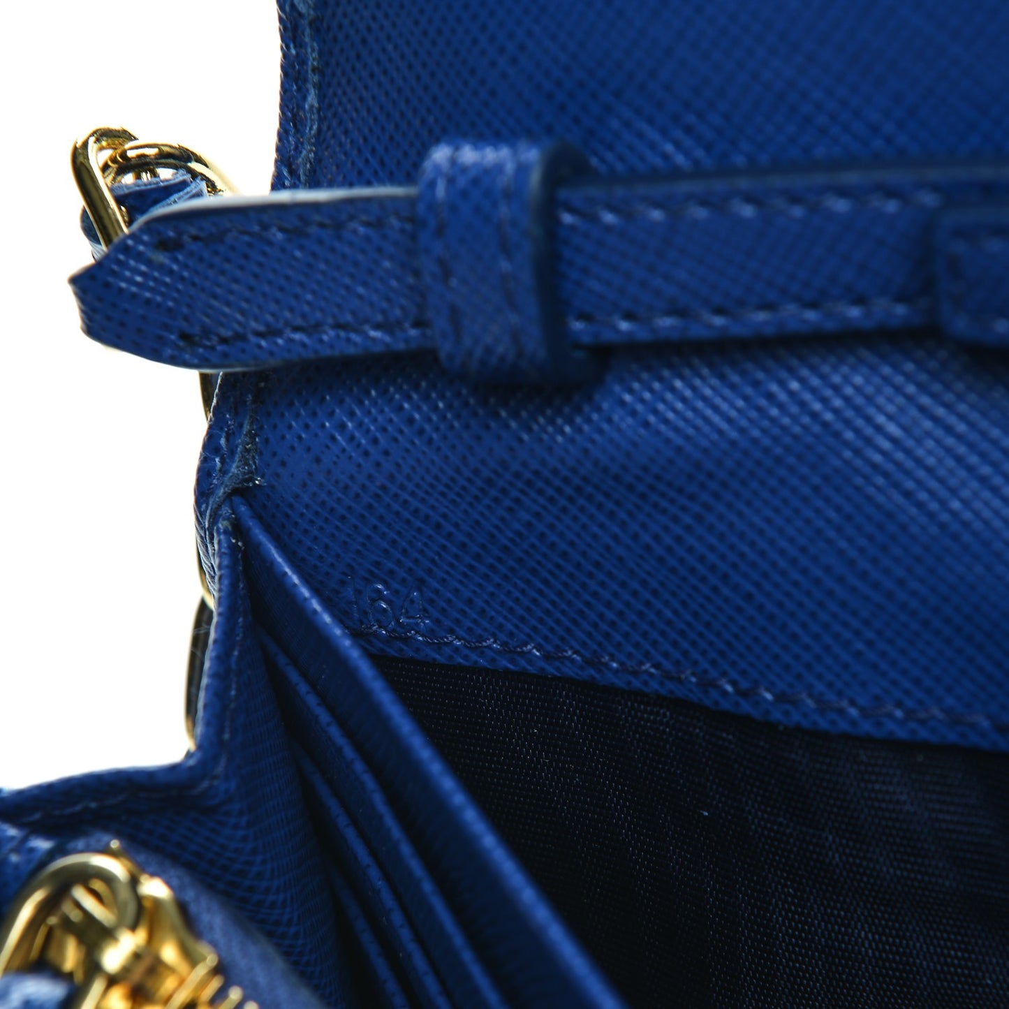 Saffiano Metal Oro Chain Wallet Royal