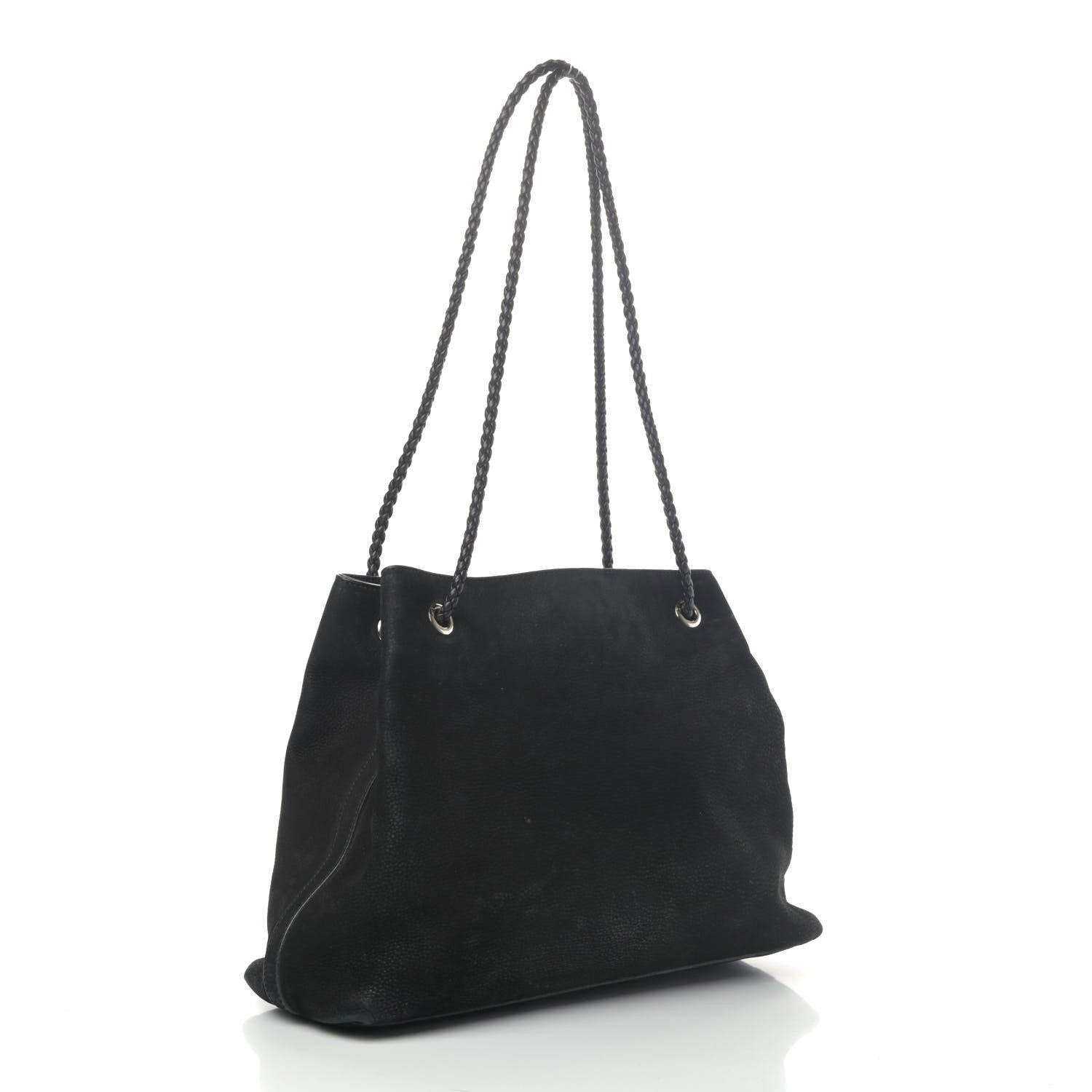 Gucci Calfskin Medium Braided Handle Gifford Tote Black 2 of 6