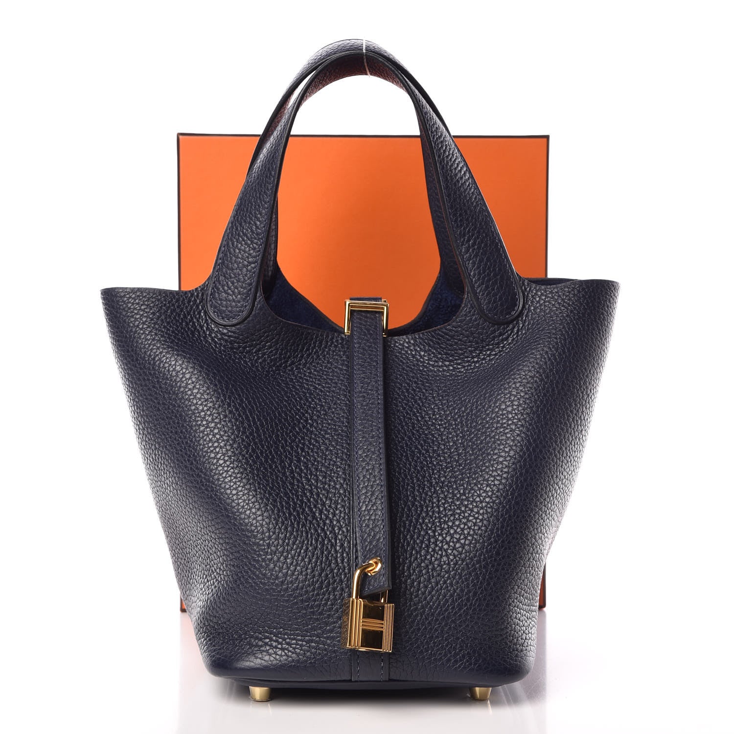 Hermes Taurillon Clemence Picotin Lock 18 PM Bleu Nuit 12 of 12