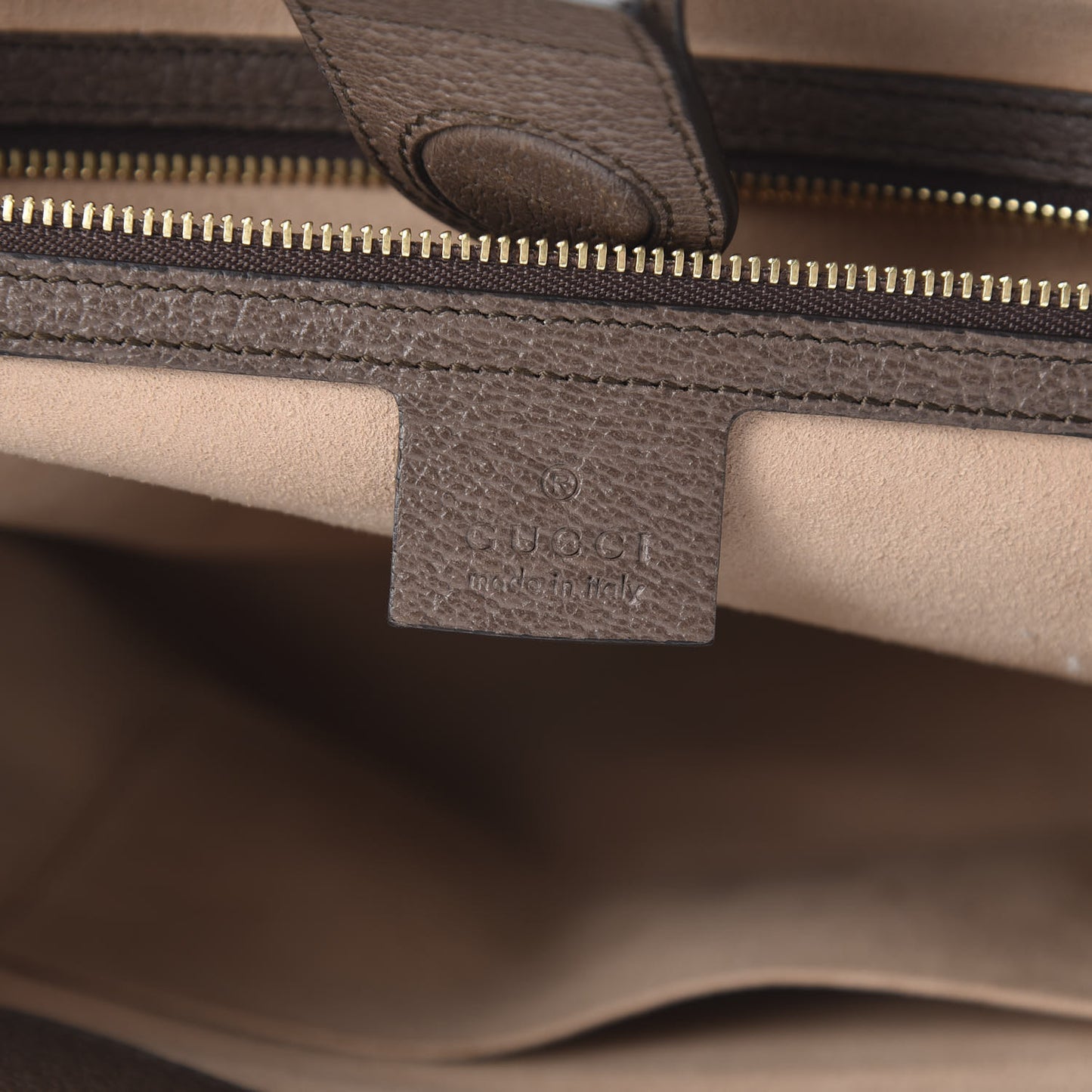 GG Supreme Monogram Medium Ophidia Shopping Tote Brown