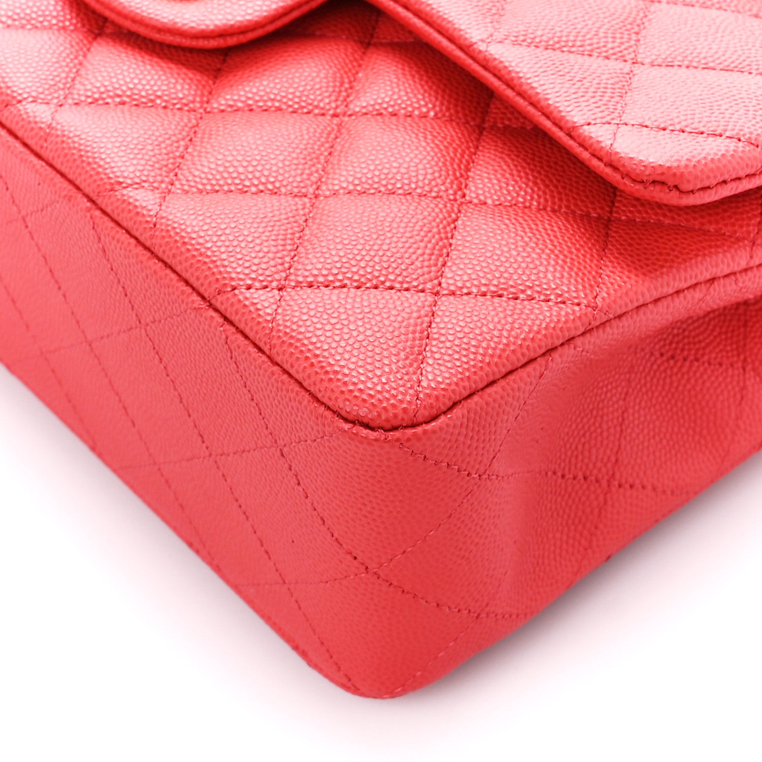 Chanel Caviar Quilted Small Double Flap Red 11 of 12