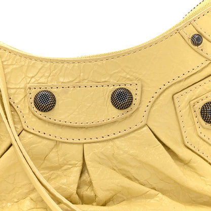 Balenciaga Agneau Arena Le Cagole Shoulder Bag XS Butter Yellow 9 of 11